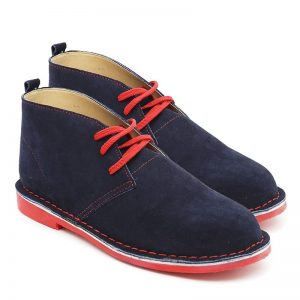 Ladies Boot Navy / Red Sole Vellie