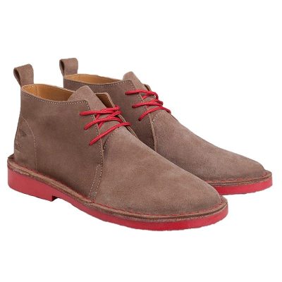 Mens Brown/Red Sole Vellie